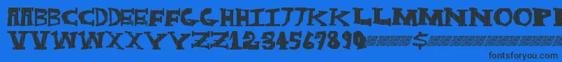 Darkbox Font – Black Fonts on Blue Background