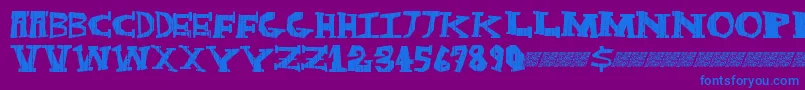 Darkbox Font – Blue Fonts on Purple Background