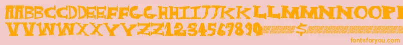 Darkbox Font – Orange Fonts on Pink Background