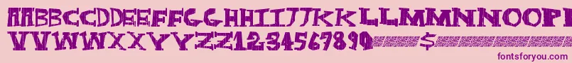 Darkbox Font – Purple Fonts on Pink Background