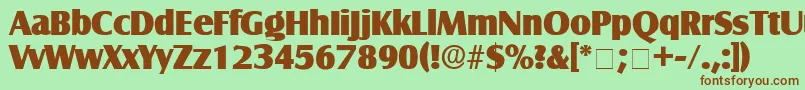 NautoDisplaySsi Font – Brown Fonts on Green Background