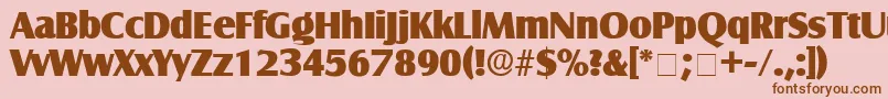 NautoDisplaySsi Font – Brown Fonts on Pink Background