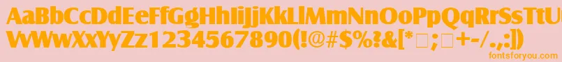 NautoDisplaySsi Font – Orange Fonts on Pink Background