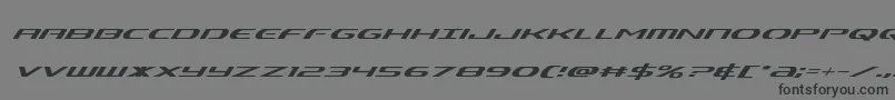 Alphamensuperital Font – Black Fonts on Gray Background
