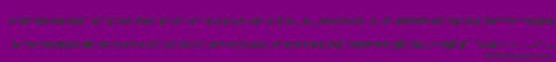 Alphamensuperital Font – Black Fonts on Purple Background