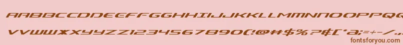 Alphamensuperital Font – Brown Fonts on Pink Background