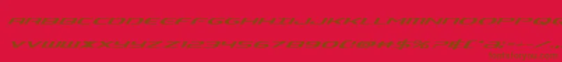 Alphamensuperital Font – Brown Fonts on Red Background