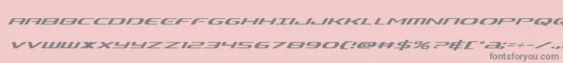 Alphamensuperital Font – Gray Fonts on Pink Background