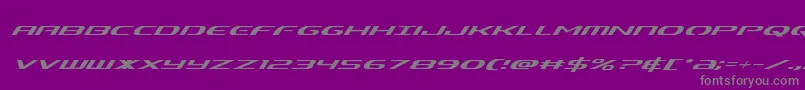 Alphamensuperital Font – Gray Fonts on Purple Background