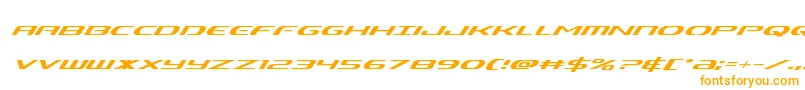 Alphamensuperital Font – Orange Fonts on White Background