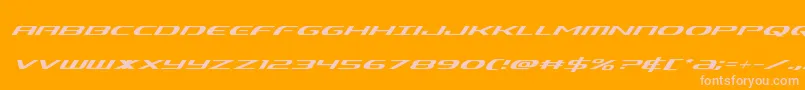 Alphamensuperital Font – Pink Fonts on Orange Background
