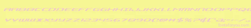 Alphamensuperital Font – Pink Fonts on Yellow Background