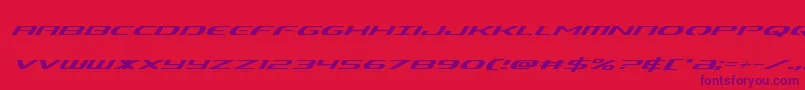 Alphamensuperital Font – Purple Fonts on Red Background