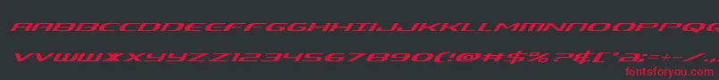 Alphamensuperital Font – Red Fonts on Black Background