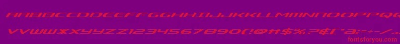 Alphamensuperital Font – Red Fonts on Purple Background