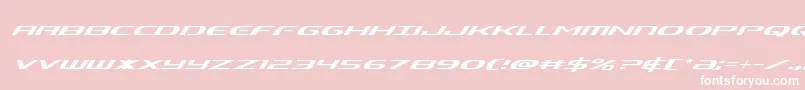 Alphamensuperital Font – White Fonts on Pink Background