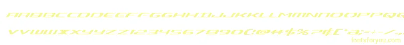 Alphamensuperital Font – Yellow Fonts on White Background