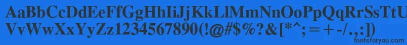 TimesCgAttBold Font – Black Fonts on Blue Background