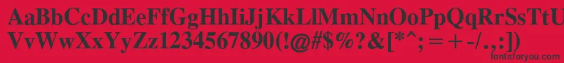 TimesCgAttBold Font – Black Fonts on Red Background