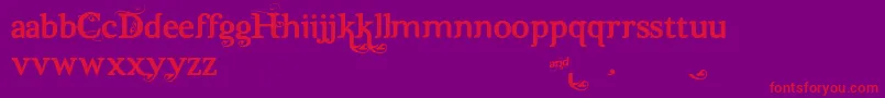 DutchHarleyAlt Font – Red Fonts on Purple Background