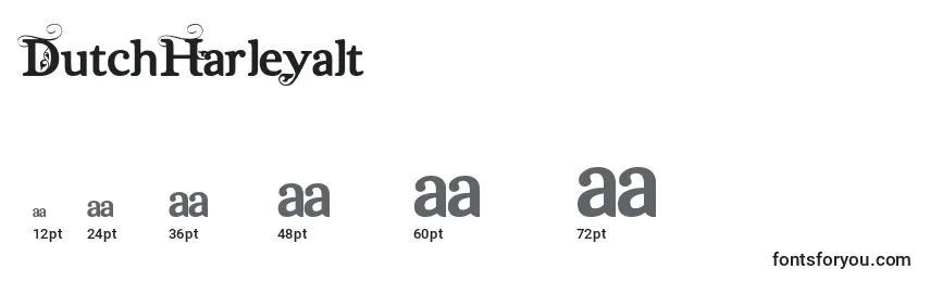 DutchHarleyAlt Font Sizes