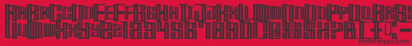 フォントMischstabOpiumRiver – 赤い背景に黒い文字