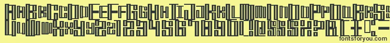 MischstabOpiumRiver Font – Black Fonts on Yellow Background