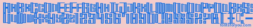 MischstabOpiumRiver Font – Blue Fonts on Pink Background