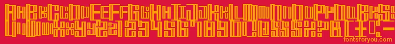 MischstabOpiumRiver Font – Orange Fonts on Red Background