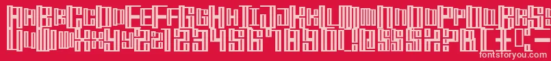 フォントMischstabOpiumRiver – 赤い背景にピンクのフォント