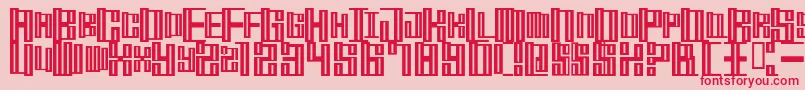 MischstabOpiumRiver Font – Red Fonts on Pink Background