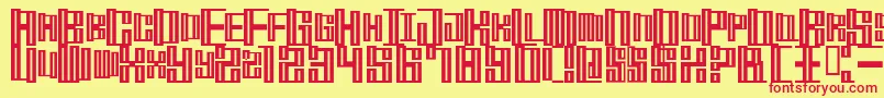 MischstabOpiumRiver Font – Red Fonts on Yellow Background