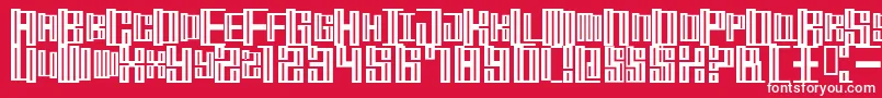フォントMischstabOpiumRiver – 赤い背景に白い文字
