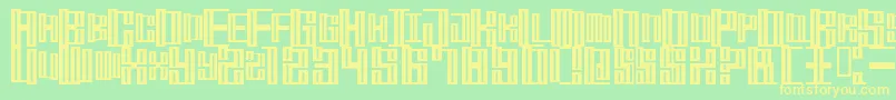 MischstabOpiumRiver Font – Yellow Fonts on Green Background