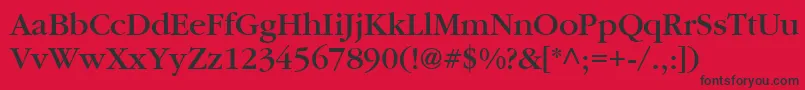 PfgaramondtextMedium Font – Black Fonts on Red Background