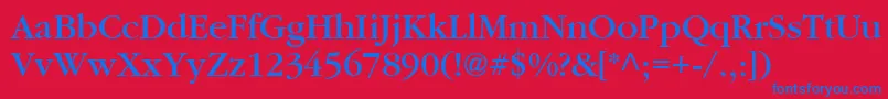 PfgaramondtextMedium Font – Blue Fonts on Red Background