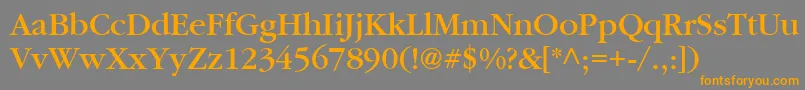 PfgaramondtextMedium Font – Orange Fonts on Gray Background