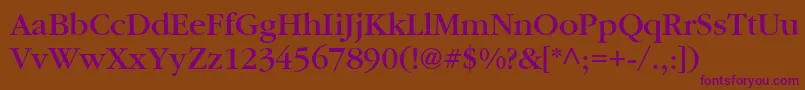 PfgaramondtextMedium Font – Purple Fonts on Brown Background
