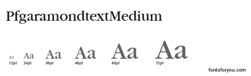 PfgaramondtextMedium Font Sizes
