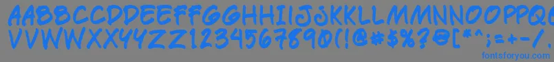 Paetrb Font – Blue Fonts on Gray Background