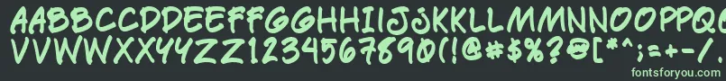 Шрифт Paetrb – зелёные шрифты на чёрном фоне