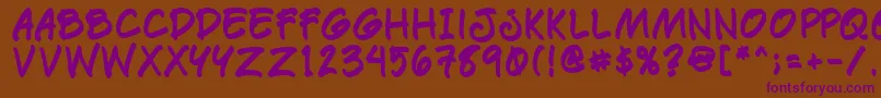 Paetrb Font – Purple Fonts on Brown Background