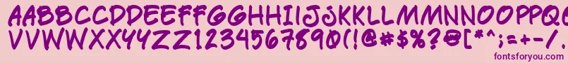 Paetrb Font – Purple Fonts on Pink Background