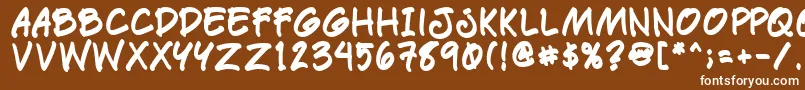 Paetrb-fontti – valkoiset fontit ruskealla taustalla