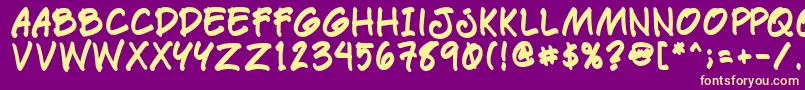 Paetrb Font – Yellow Fonts on Purple Background