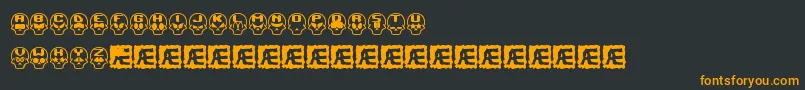 SkullCapzBrk Font – Orange Fonts on Black Background