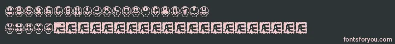 Шрифт SkullCapzBrk – розовые шрифты на чёрном фоне