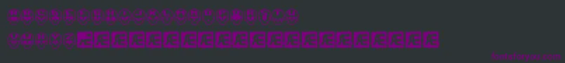 SkullCapzBrk-fontti – violetit fontit mustalla taustalla