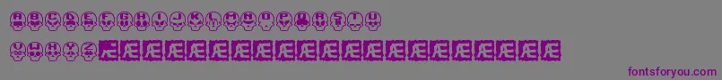 Шрифт SkullCapzBrk – фиолетовые шрифты на сером фоне