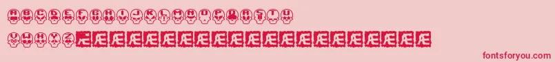 SkullCapzBrk Font – Red Fonts on Pink Background